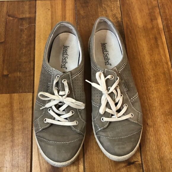 Josef Seibel lace up leather shoes sz 7 - Picture 2 of 8